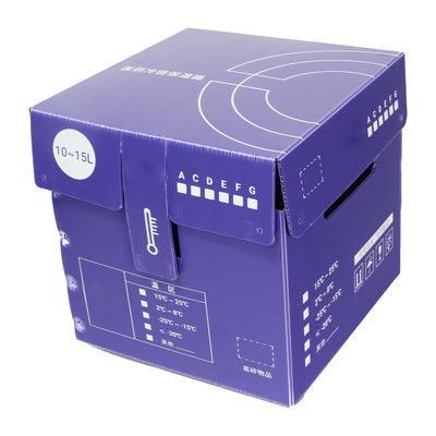 Caixa de embalagem de plástico corrugado projetada para uso público e comercial, oferecendo desempenho em sistemas de gerenciamento de resíduos