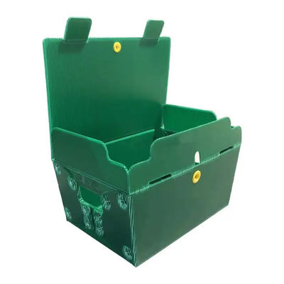 Rígido postal de Tote Corrugated Plastic Boxes Bins do correio do polipropileno personalizado com punhos