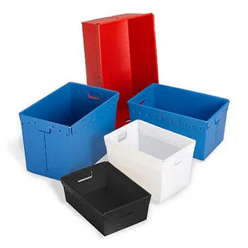 Correio postal Tote Hollow Boxes Bins Rigid dos PP personalizado com punhos