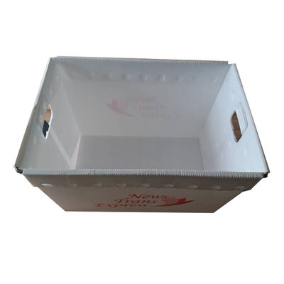 Correio postal Tote Hollow Boxes Bins Rigid dos PP personalizado com punhos