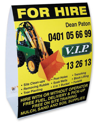 PP Corflute Roster Sign Corrugated Plastic Sign Personalizado dobrável
